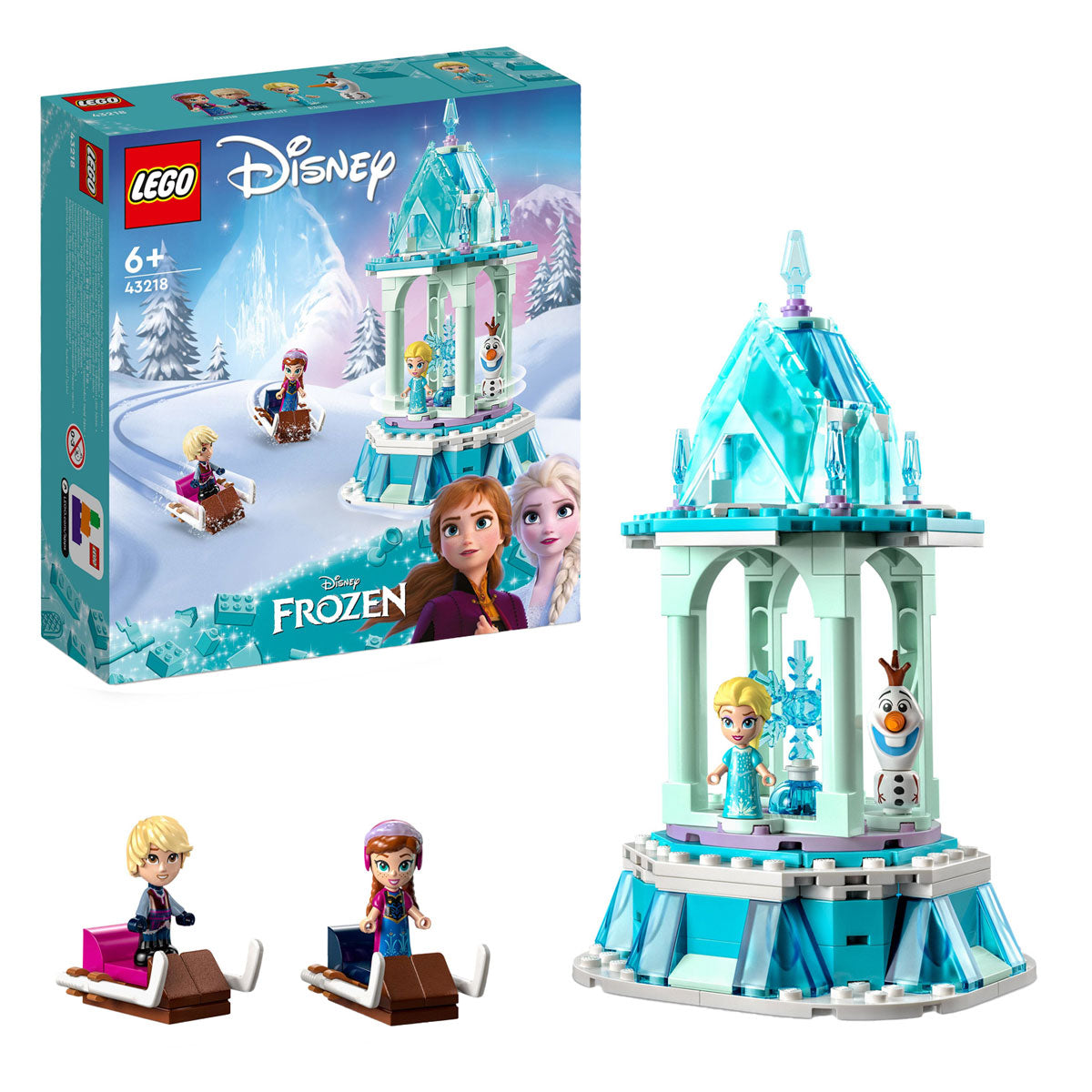 Lego Lego Princess 43218 The Magical Merry -Go -Round di Anna ed Elsa