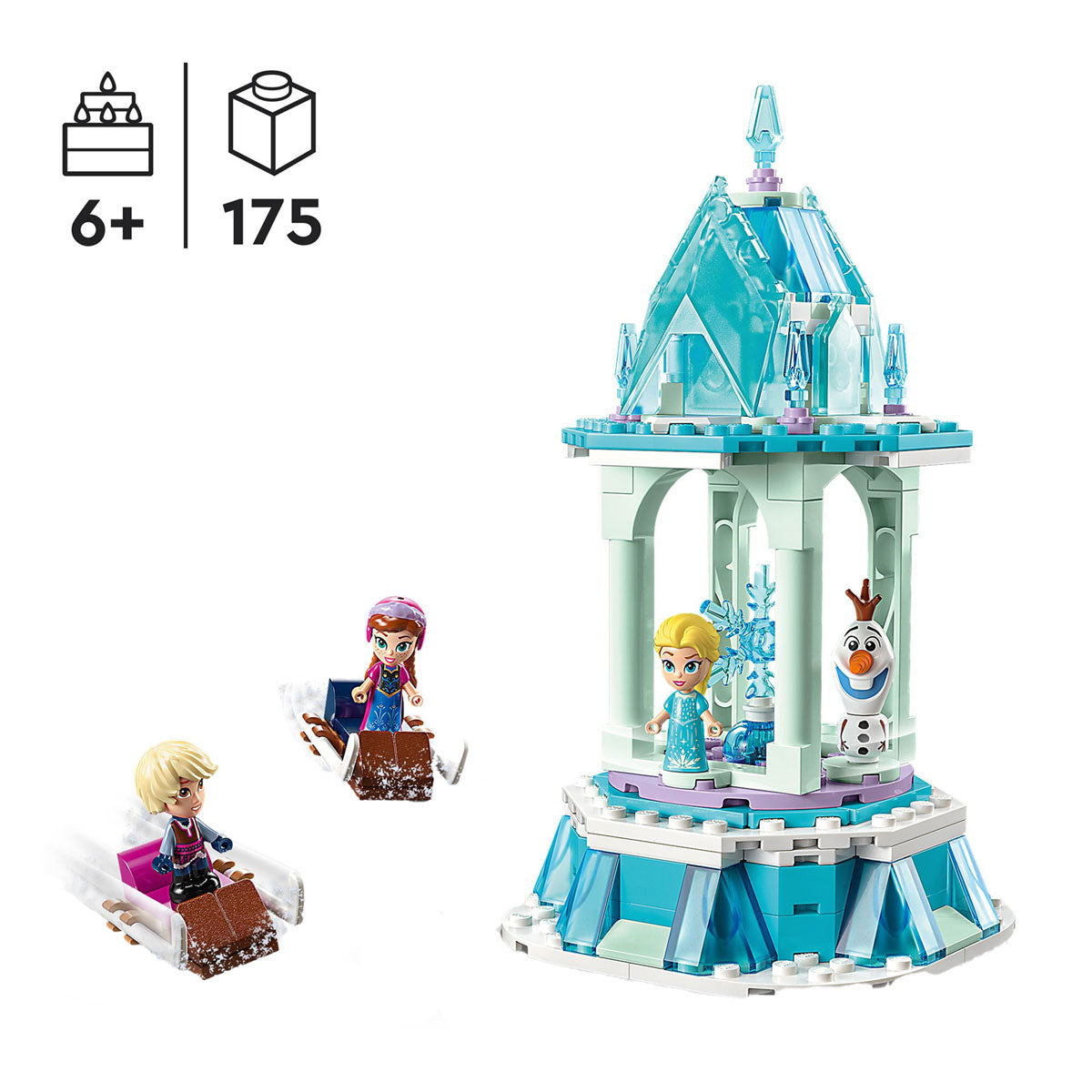 Lego Lego Princess 43218 The Magical Merry -Go -Round di Anna ed Elsa