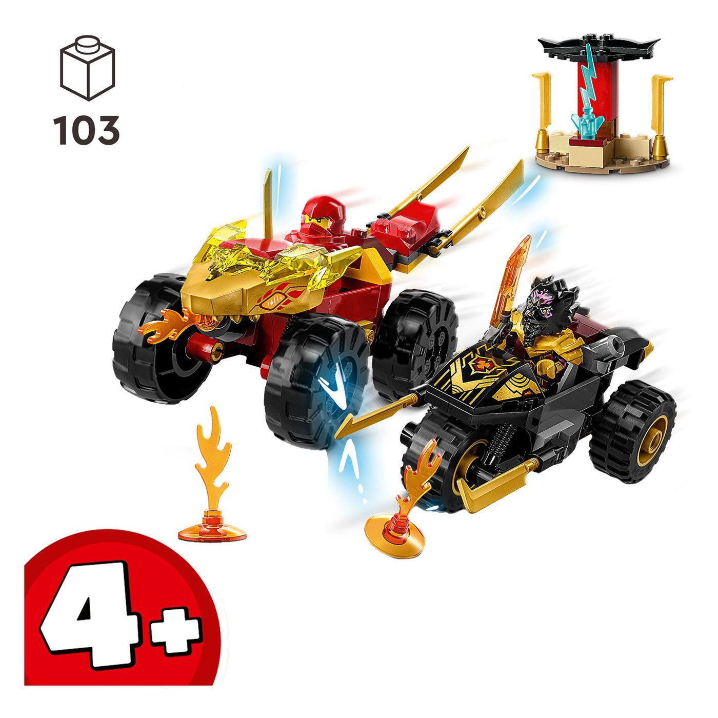 Lego LEGO Ninjago 71789 Duello tra auto e moto tra Kai e Ras