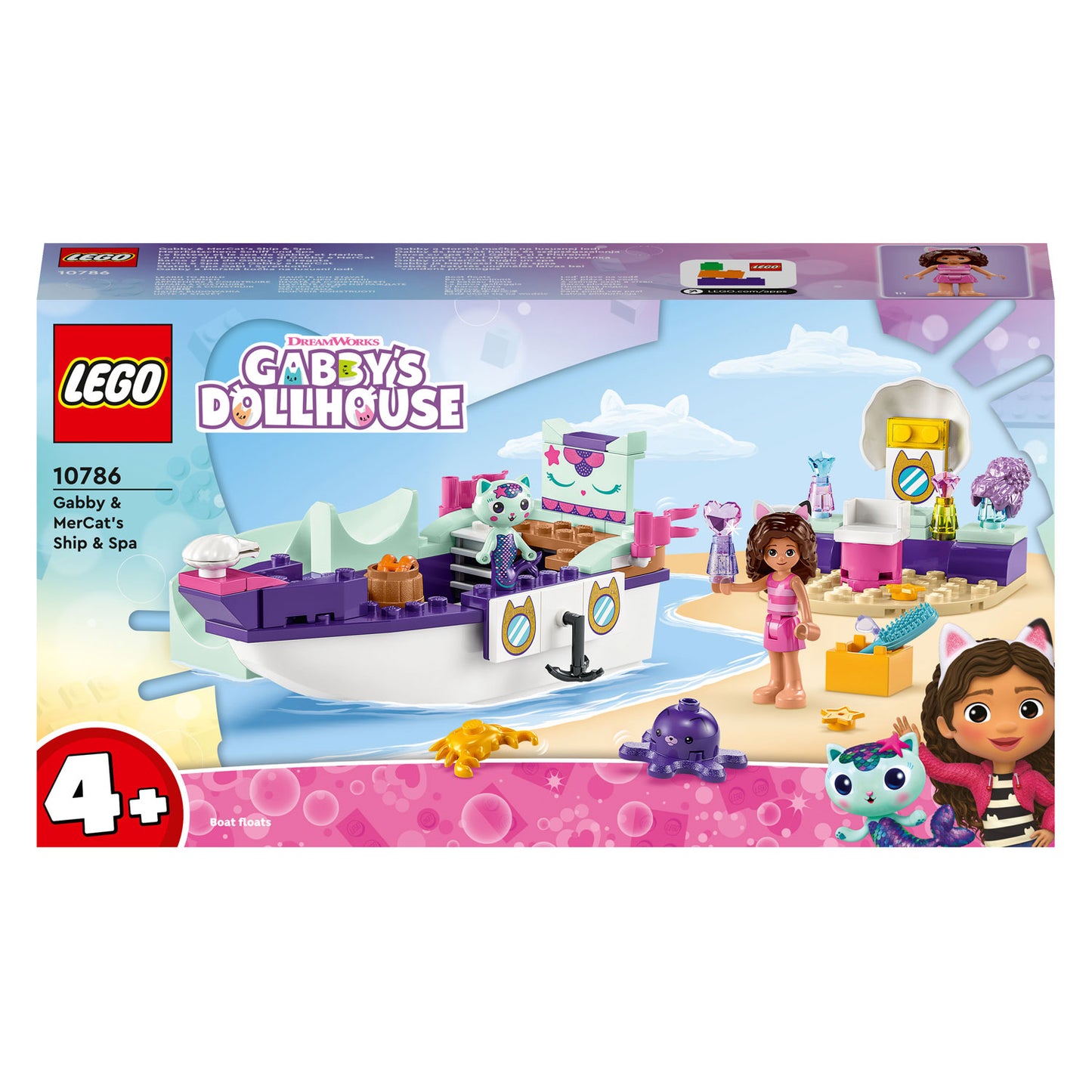 LEGO LEGO Gabby's Doll House 10786 Gabby e Meerminkat Ship coccole
