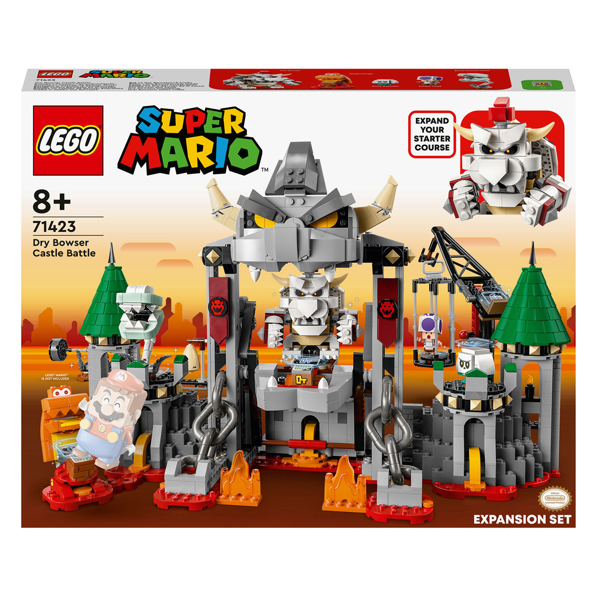 LEGO LEGO SUPER MARIO 71423 Set di espansione: combattimento sui bowser a secco Castello