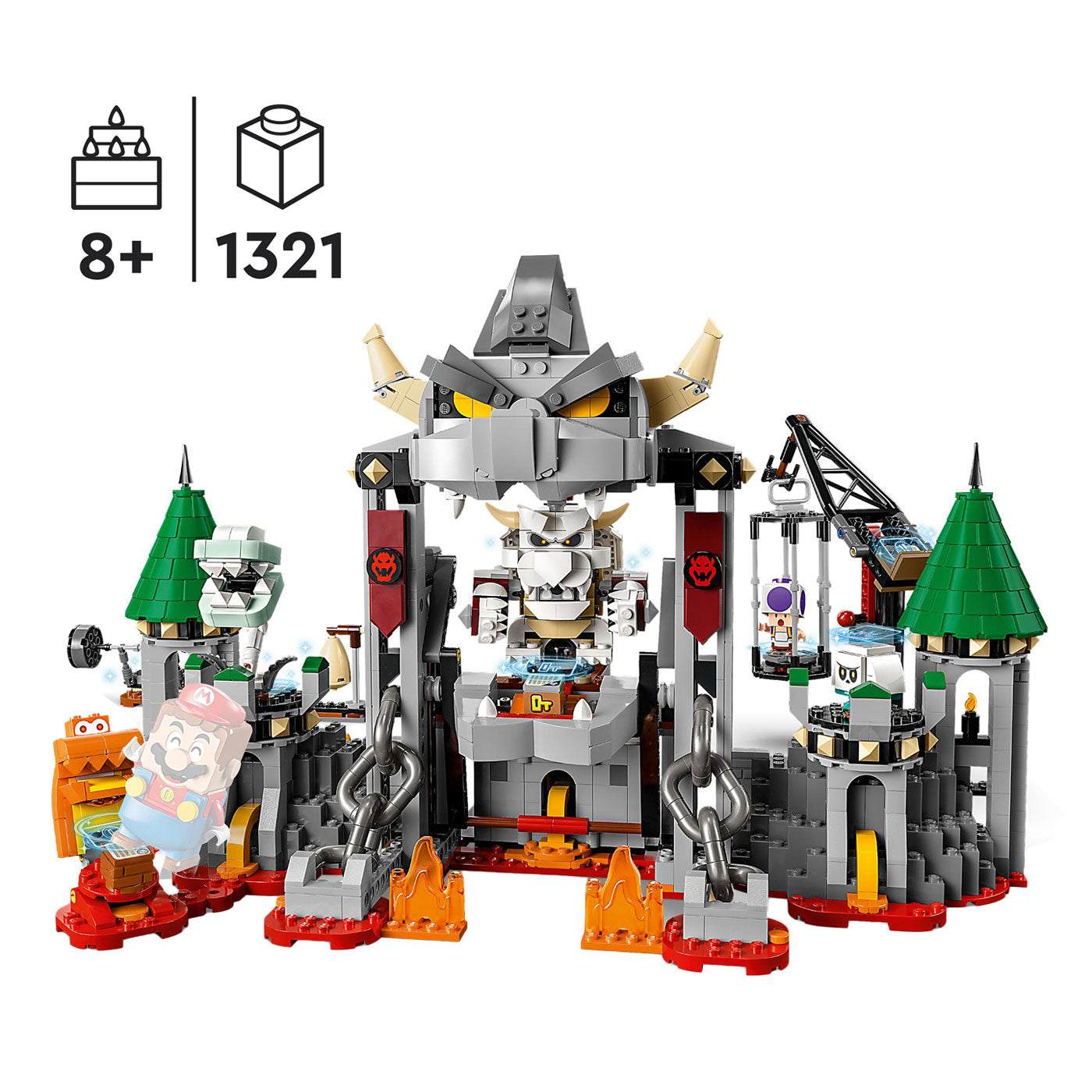 LEGO LEGO SUPER MARIO 71423 Set di espansione: combattimento sui bowser a secco Castello