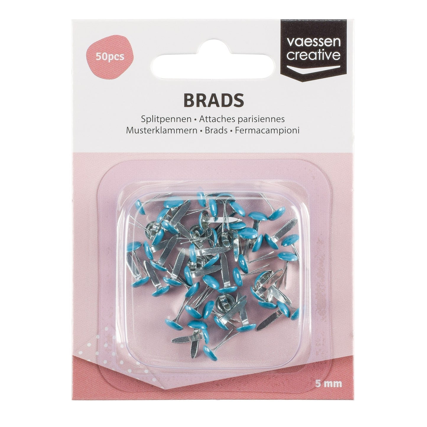 Vaessen creative • coppiglie da 5 mm turchese