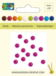 Vaessen creative • splitpennen 5mm fuchsia - afbeelding 1