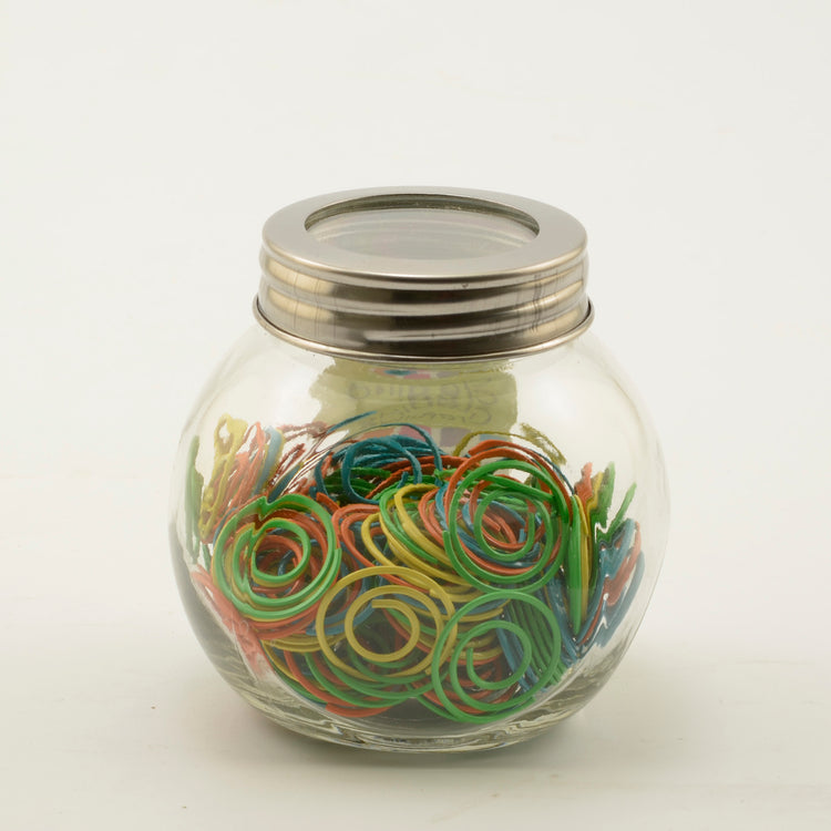 Vaessen creative • paper clips in potje 120g + -139stuks rond 22mm tropisch