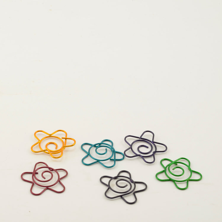 Vaessen creative • paper clips in potje 60g + -61stuks bloem metallic