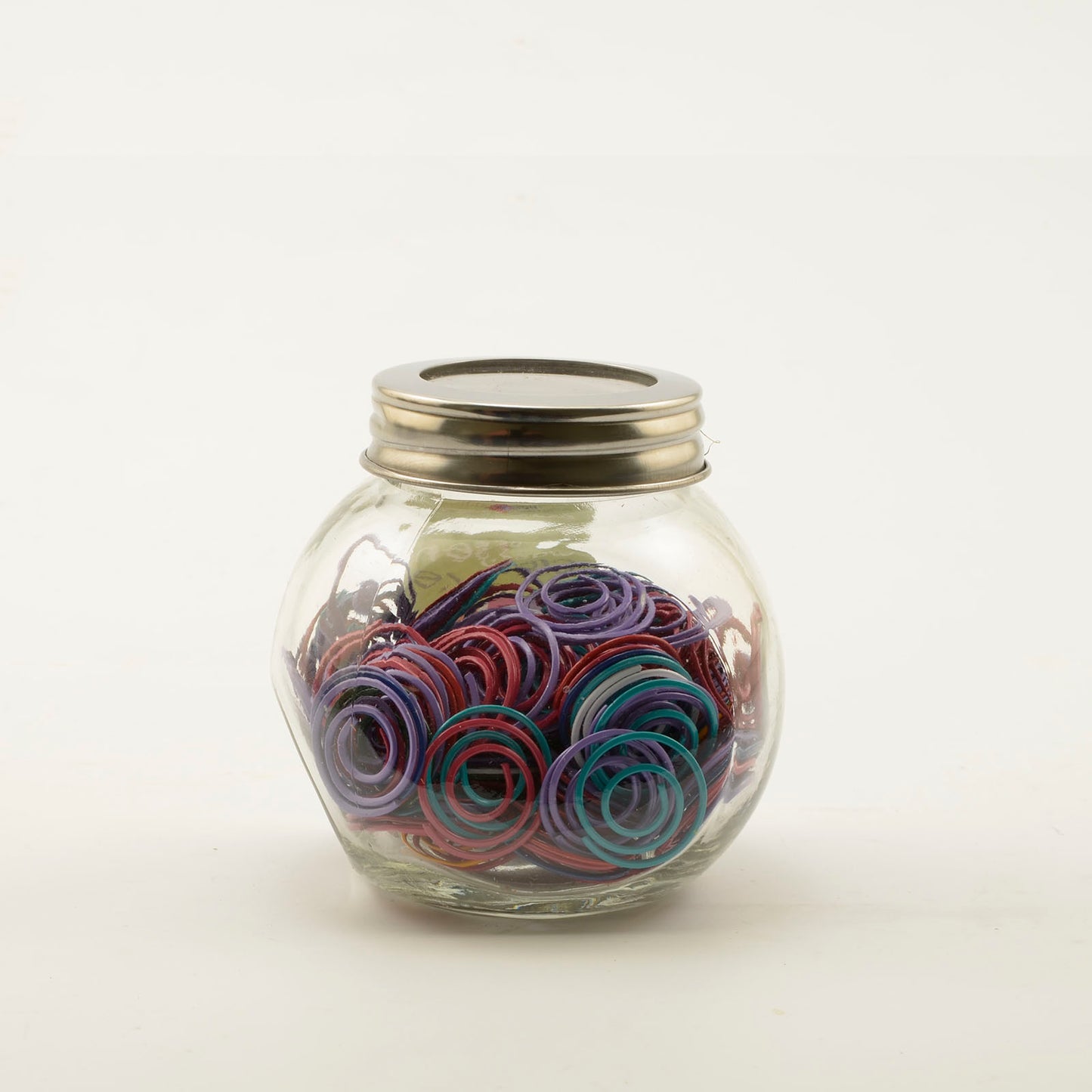 Vaessen creative • clips en frasco 150 g + -170 piezas redondas