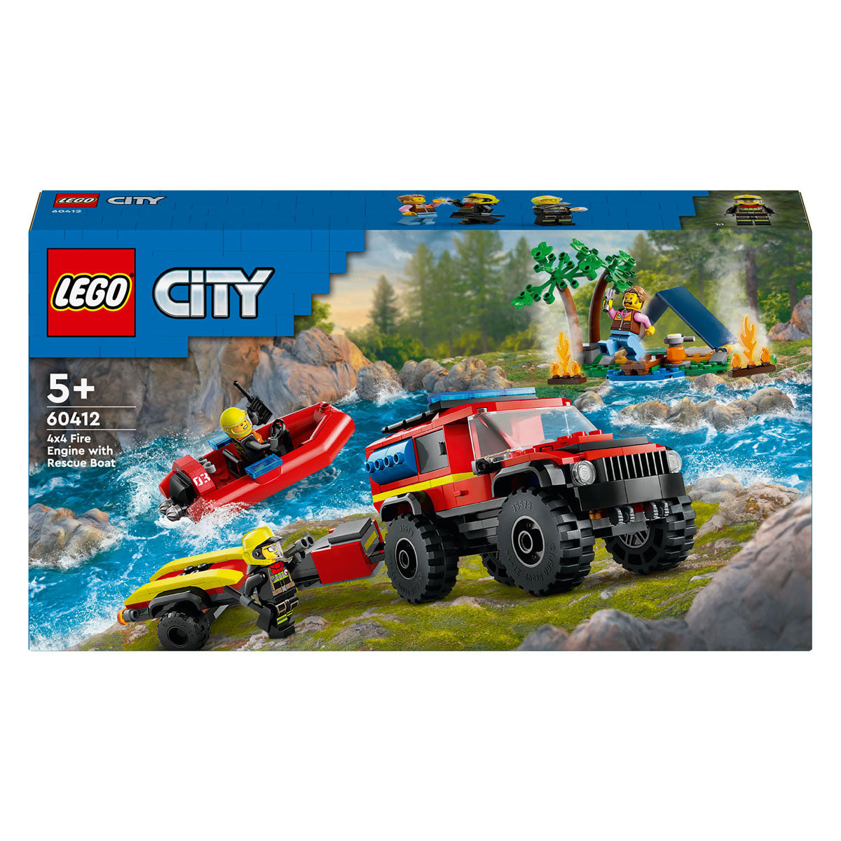 Lego LEGO City 60412 Autopompa 4X4 con barca di salvataggio