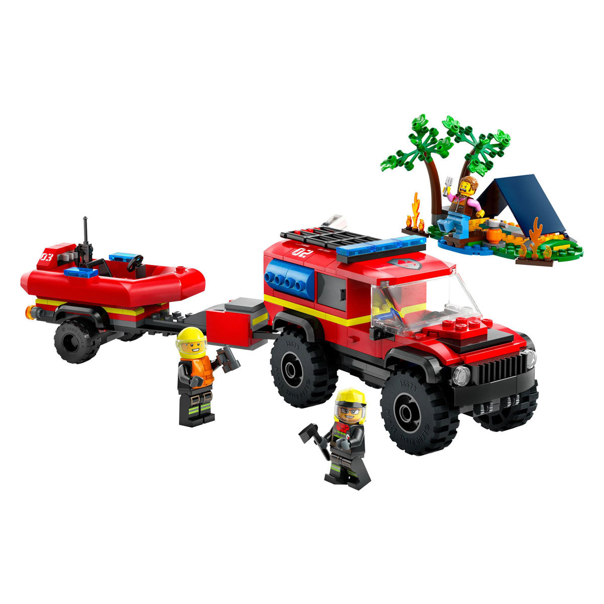 Lego LEGO City 60412 Autopompa 4X4 con barca di salvataggio