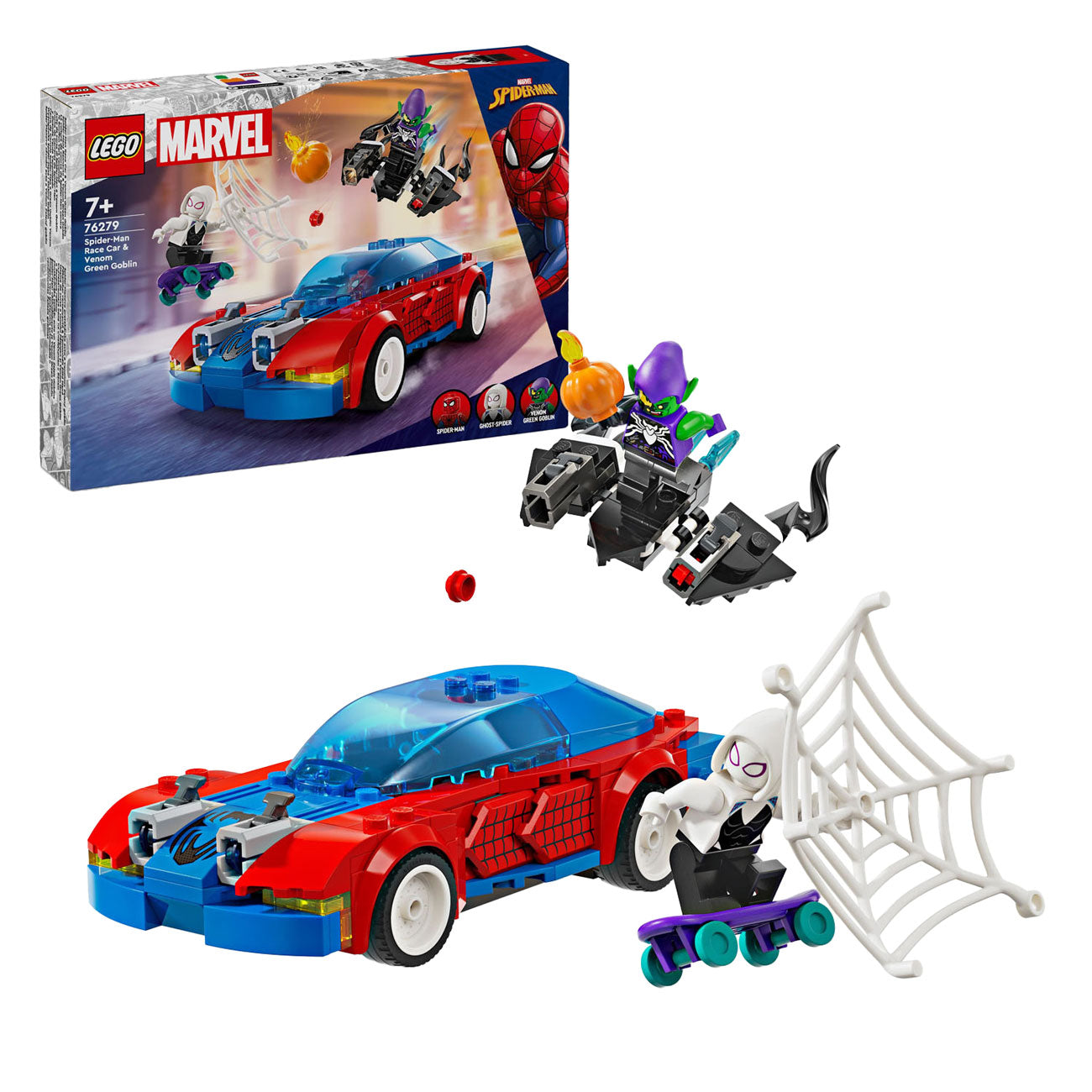 LEGO LEGO Super Heroes 76279 Spider-Man Racing Car y Venom Green Goblin