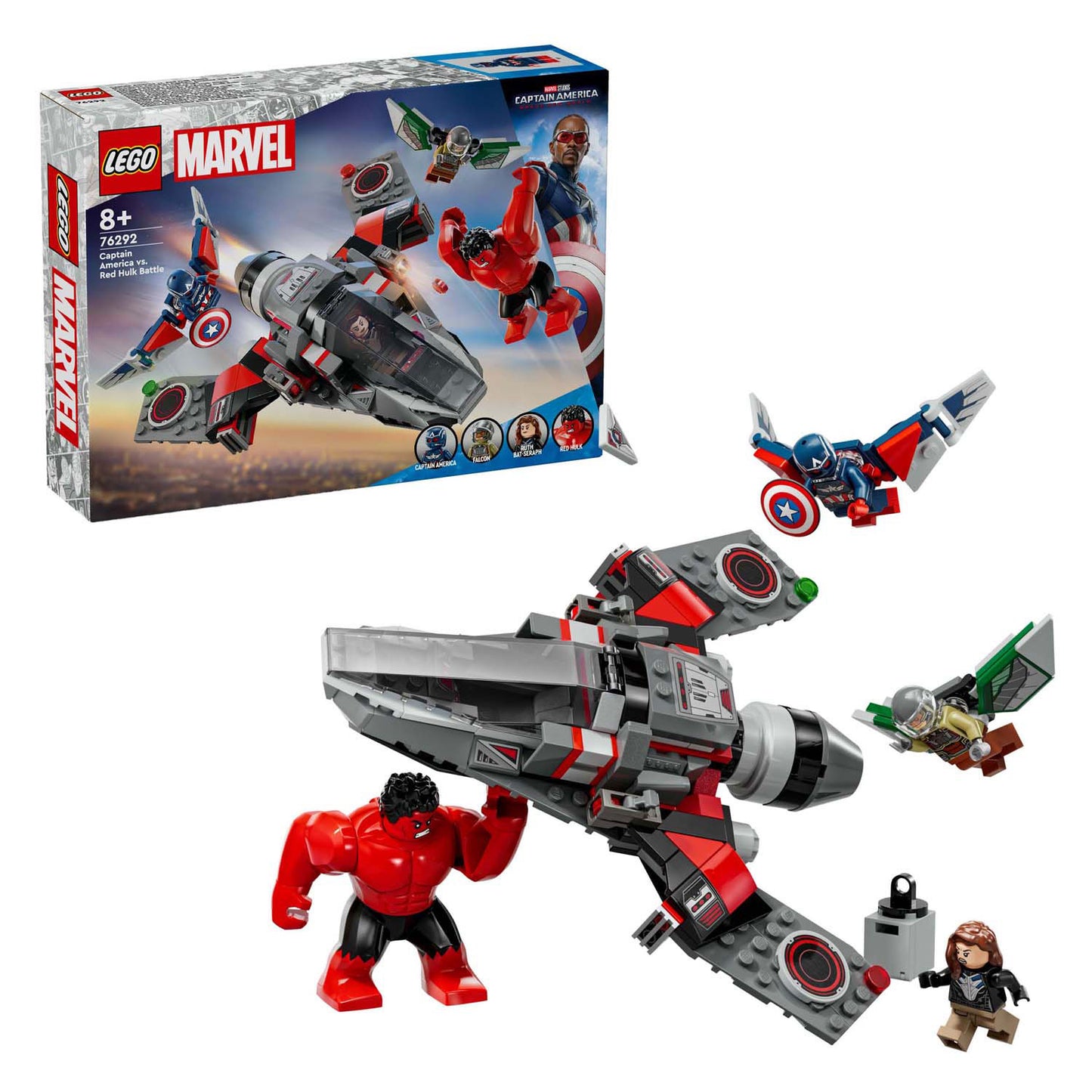 LEGO LEGO 76292 Capitán América vs. Duelo de hulk rojo