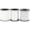 Cinta regalo empresa Creativ, A: 10 mm, plata, plata brillante, blanco, 3x15 m 1 caja