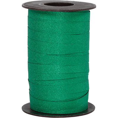 Cadeaulint, b: 10 mm, glitter, groen, 100 m 1 rol