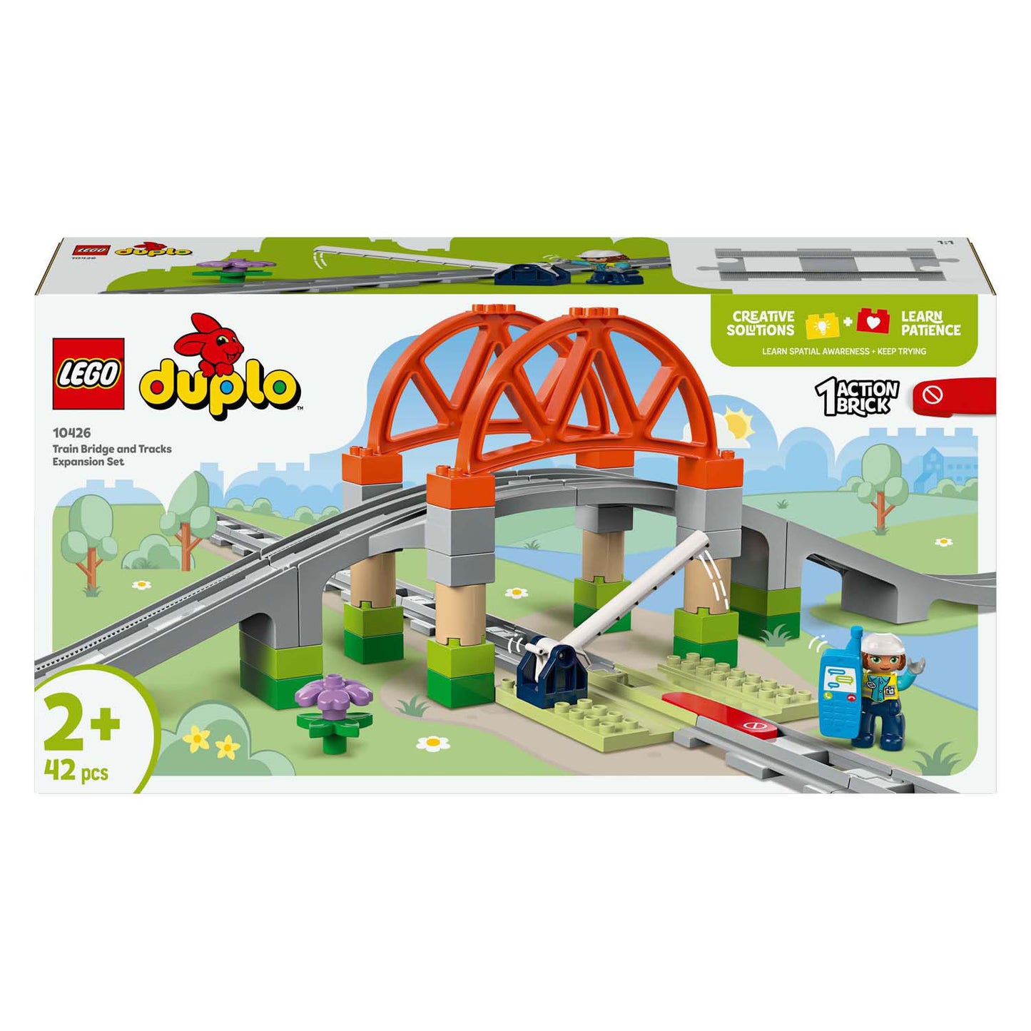 LEGO LEGO DUPLO TOWN 10426 Puente de trenes y rieles de expansión set
