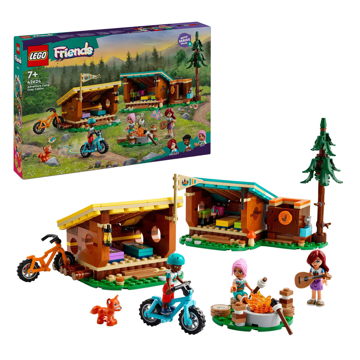 Lego friends 42624 avonturenkamp knusse boshutten