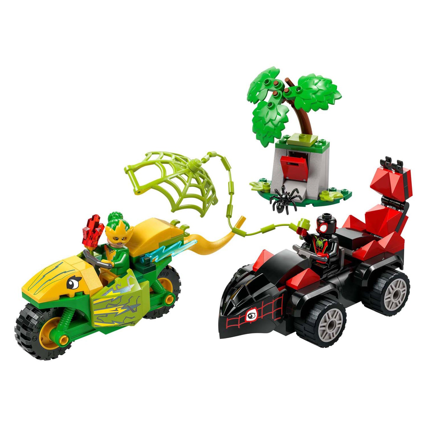 Lego lego spidey 11198 spin en electro achtervolging met dinosaurusvoertuigen