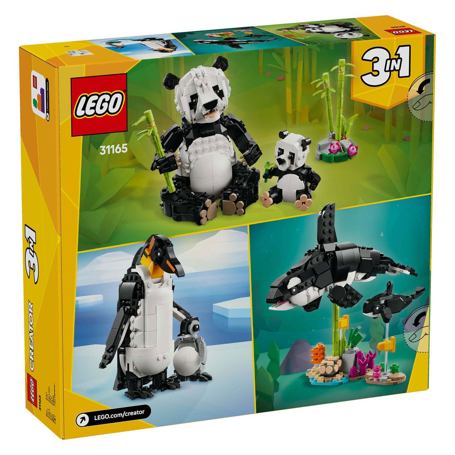 LEGO LEGO Creador 31165 Animales salvajes: familia Panda