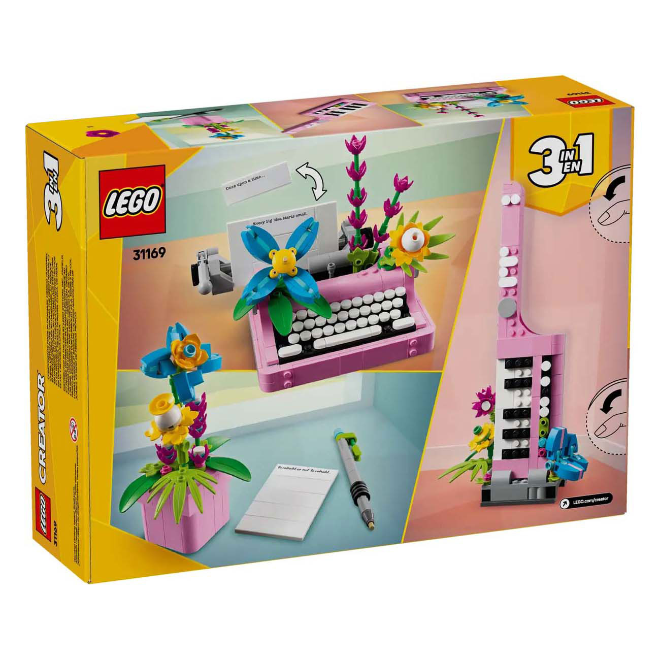 LEGO LEGO Creador 31169 Typemachine con flores