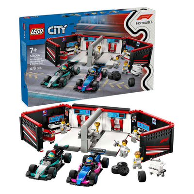 LEGO LEGO CITY 60444 F1 Garaje con autos Mercedes-AMG y Alpine