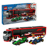 LEGO LEGO CITY 60445 F1 CAMIÓN CON RB20 y AMR24 F1 COCHES