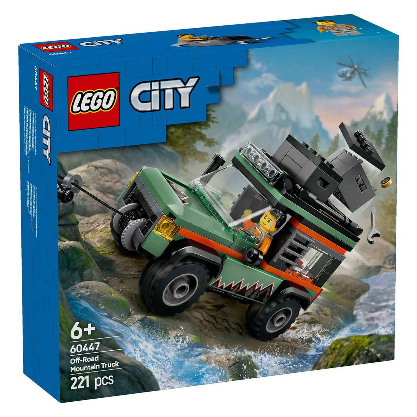 Lego lego city 60447 4x4 terreinwagen voor in de bergen