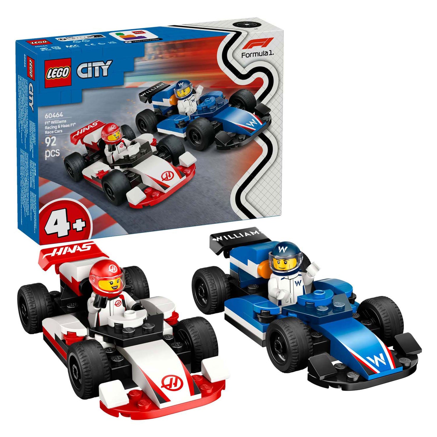 LEGO LEGO CITY 60464 F1 Williams Racing y Haas F1 Racing Cars