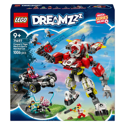 Lego Lego Dreamzzz 71497 Coopers Tijgermecha e Hot Rod Auto di Zero's