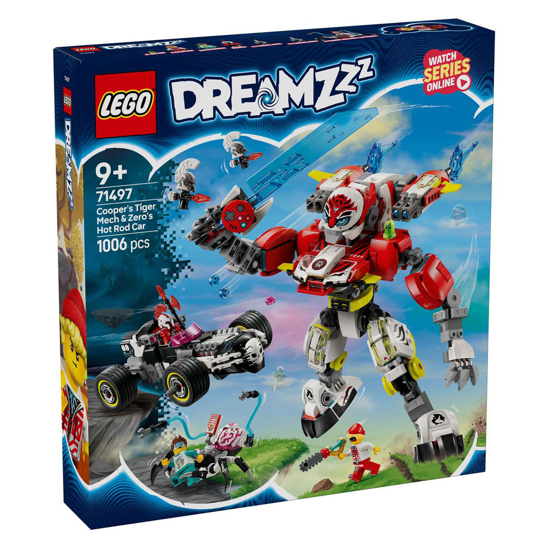 Lego Lego Dreamzzz 71497 Coopers Tijgermecha e Hot Rod Auto di Zero's