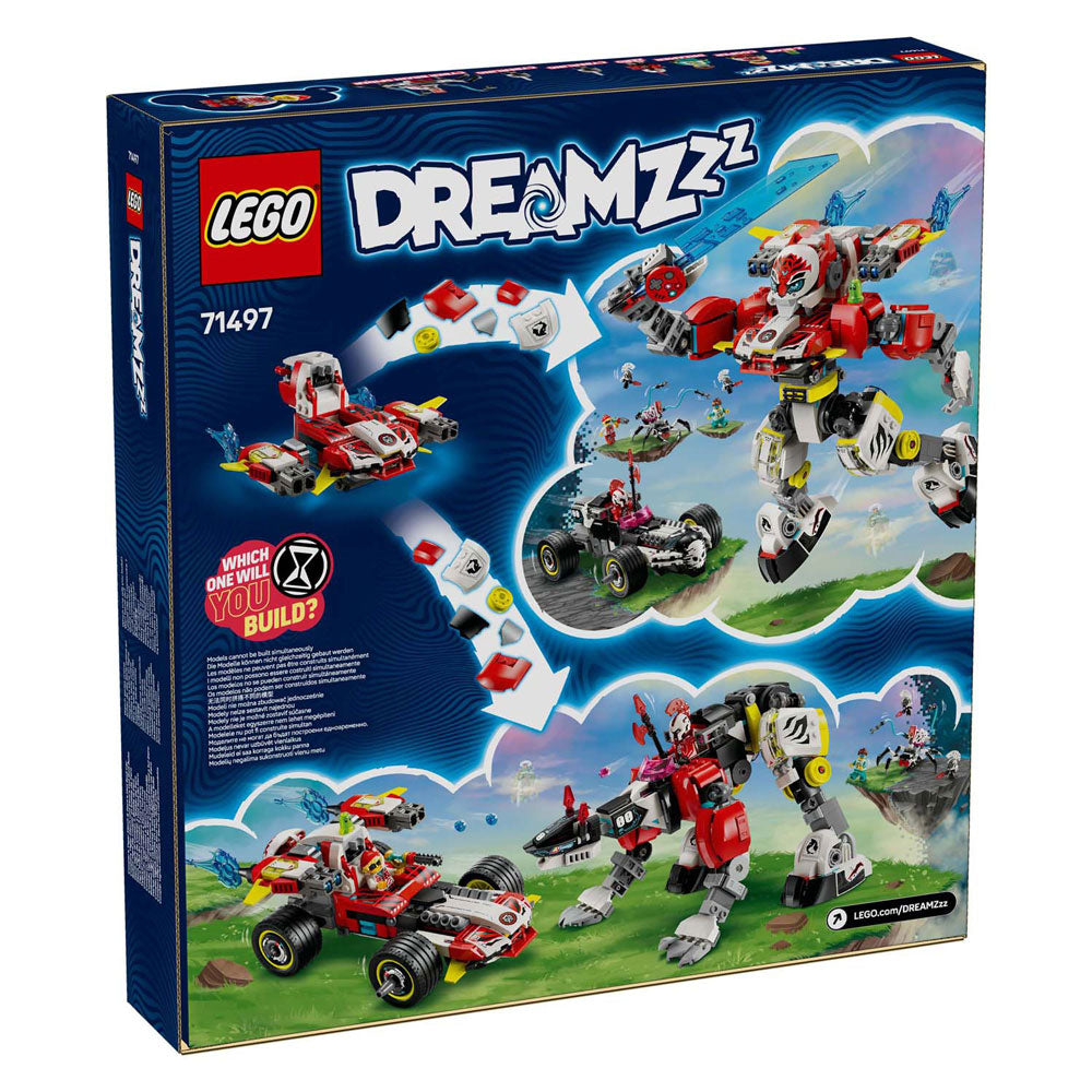 Lego Lego Dreamzzz 71497 Coopers Tijgermecha e Hot Rod Auto di Zero's