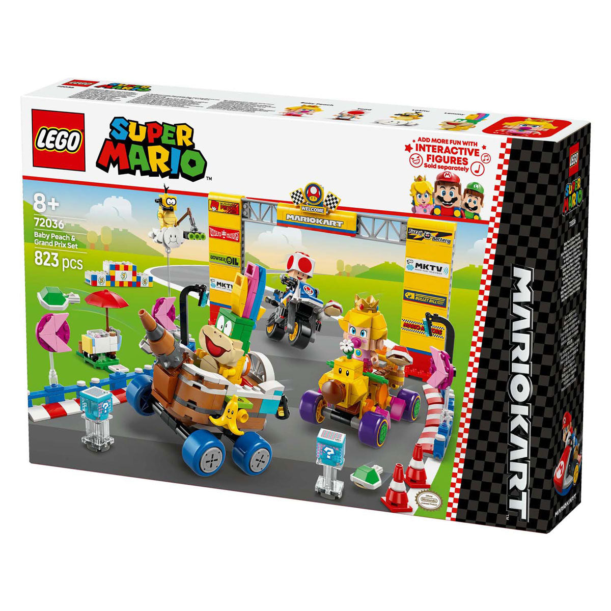 LEGO LEGO Super Mario 72036 Mario Kart Baby Peach y Grand Prix Set