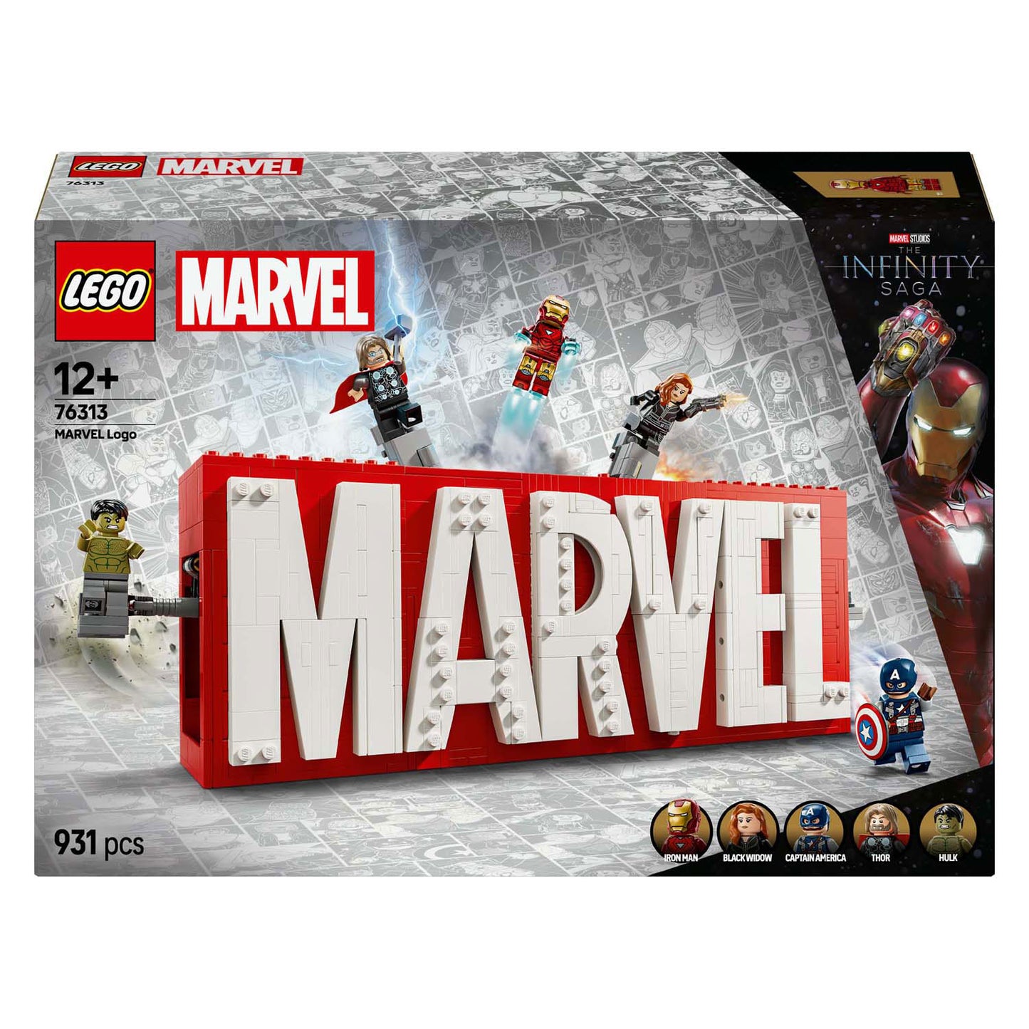 Logo e minifigure Lego Lego Super Heroes