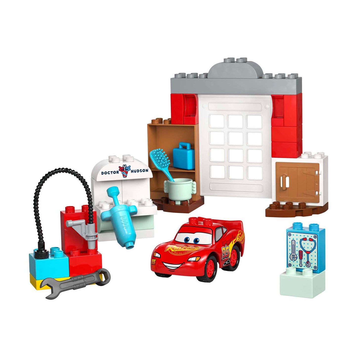 Lego duplo disney en pixar cars mcqueens bezoek aan docs garage - 10456