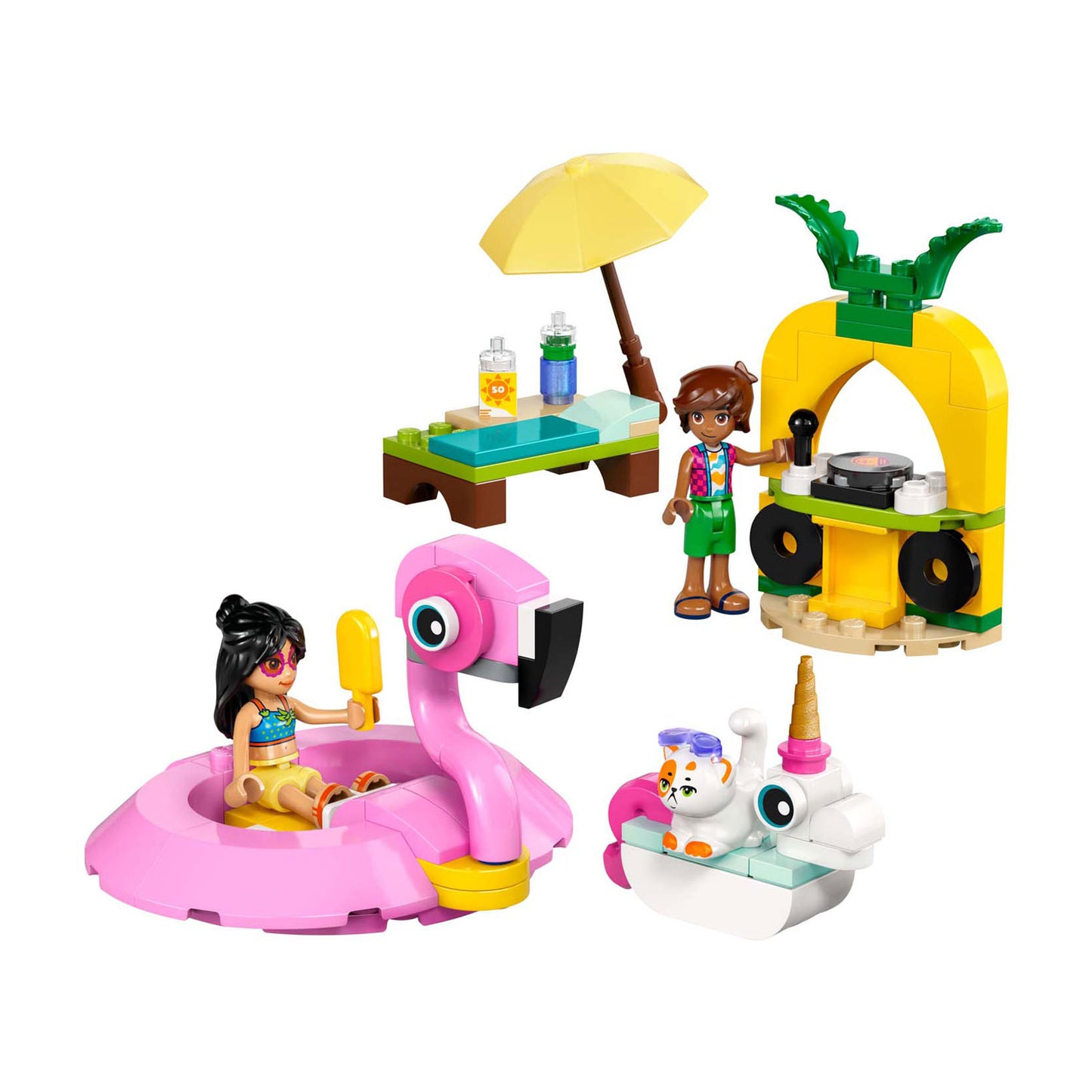 Lego friends - zwembadfeestje met flamingo en eenhoorn constructiespeelgoed (42658)