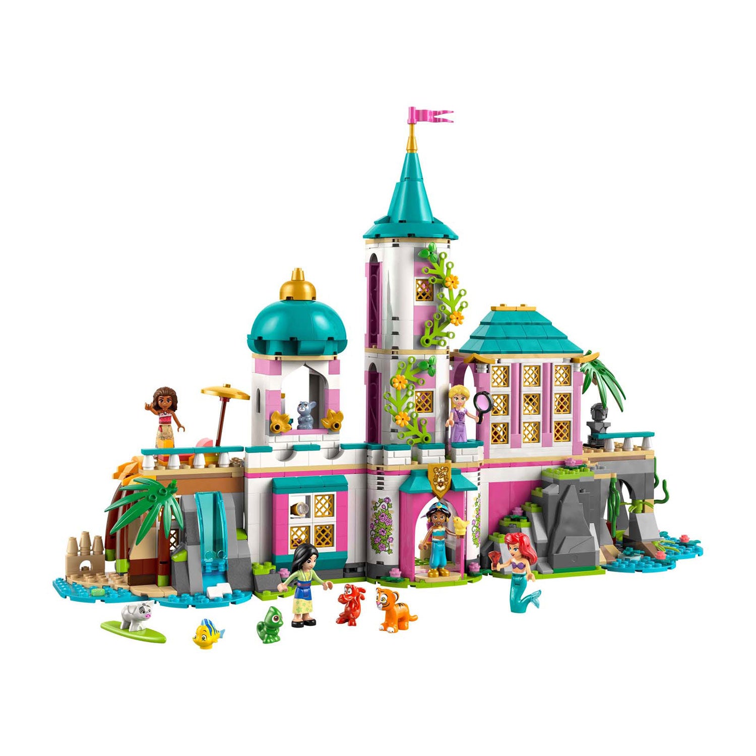 Disney LEGO 43267 Castillo de princesa Princesa y mascotas reales