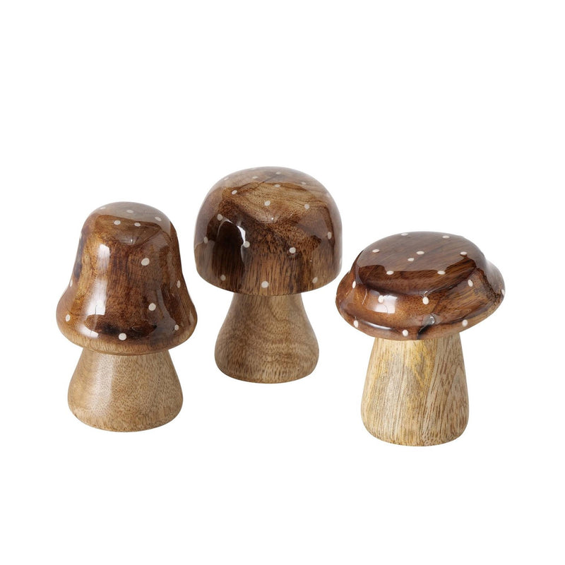 Boltze home fungo in legno marrone con piano lucido