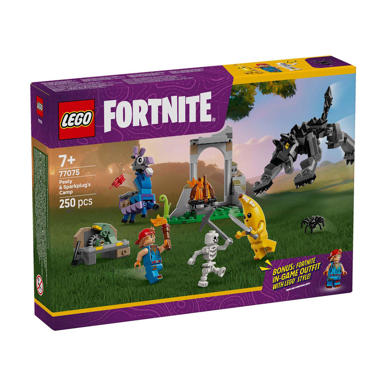 Lego 77075 Fortnite Peely e Sparkplugs Camp