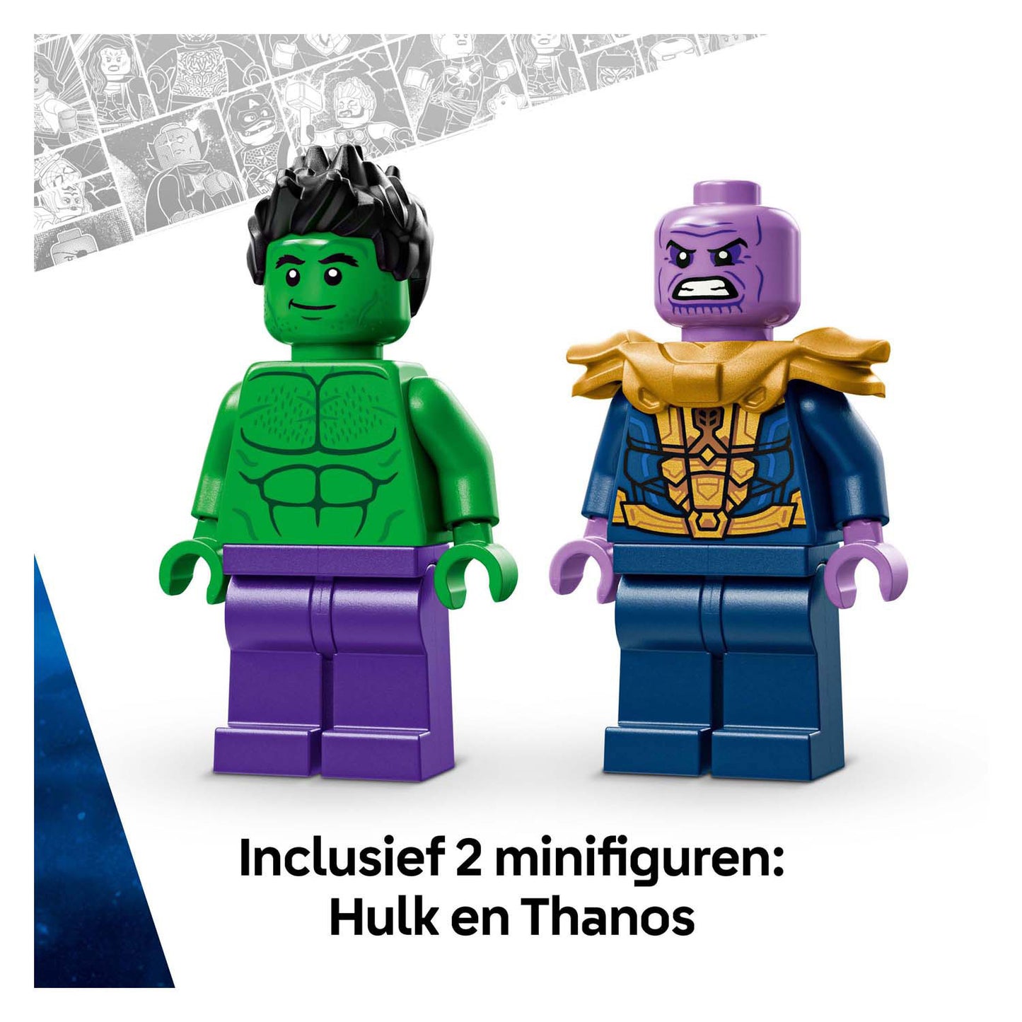 Lego marvel de hulk truck vs. thanos - superhelden speelgoed - 76312