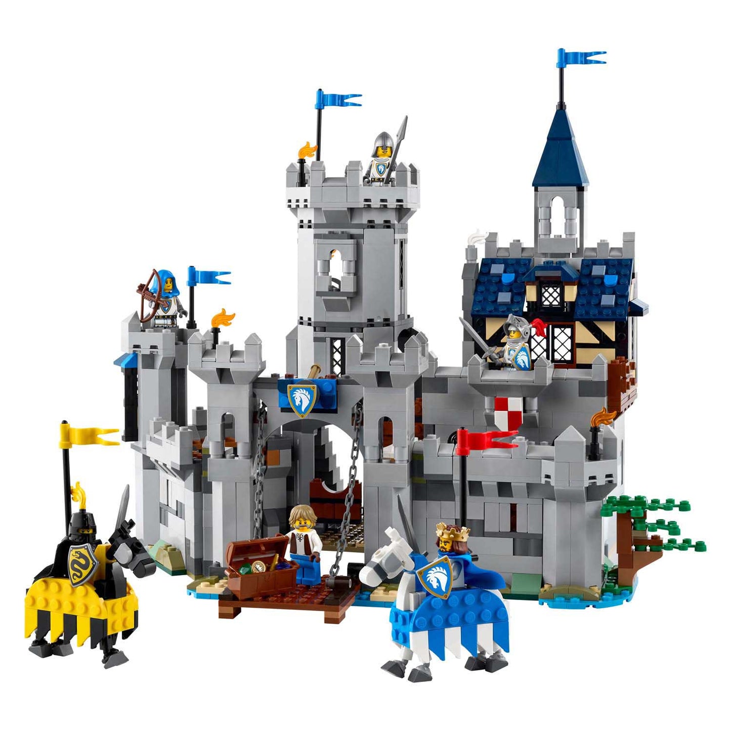 Castello medievale di Lego Creatore 31168 con cavalieri a cavallo
