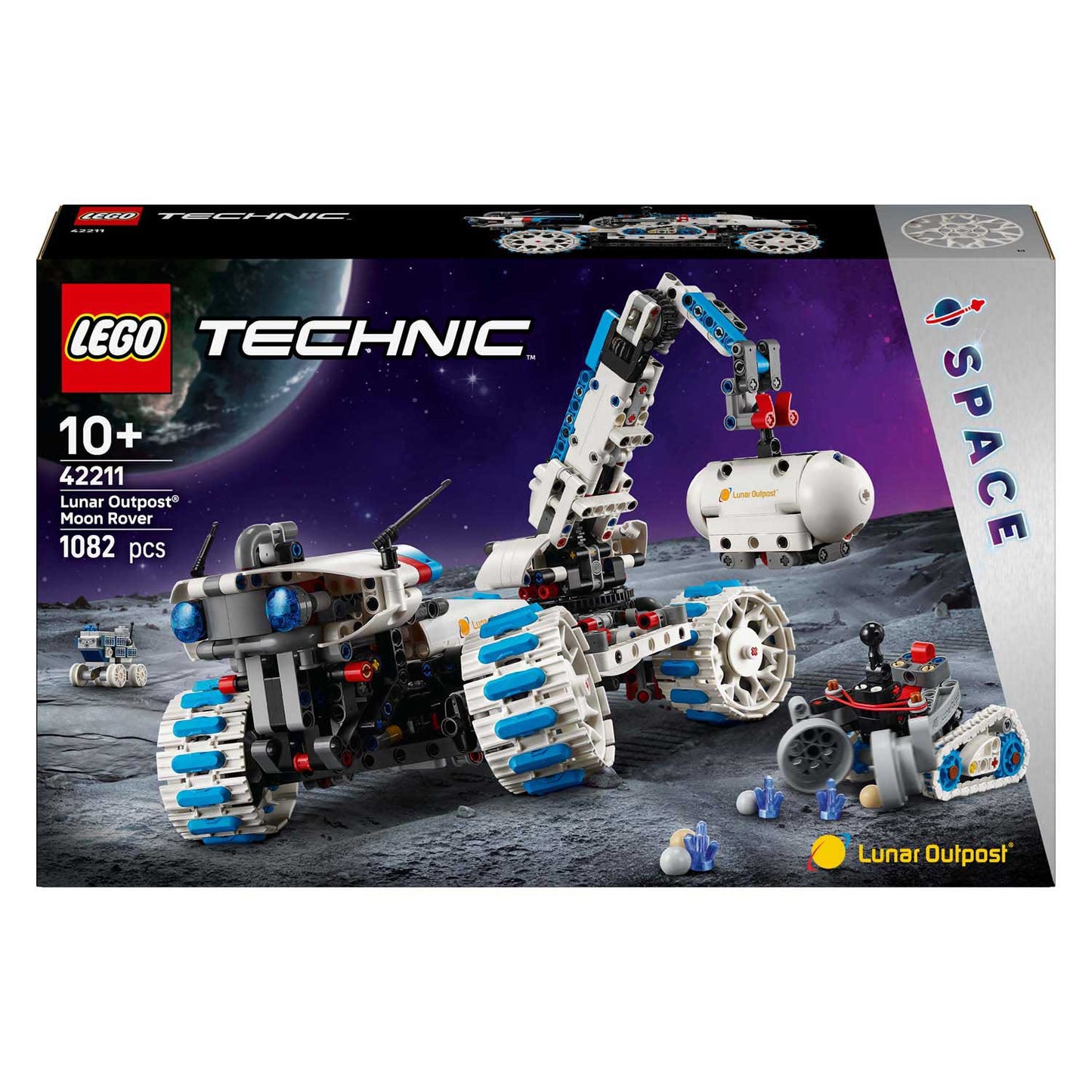 Lego technic 42211 lunar outpost maanrover ruimtevoertuig