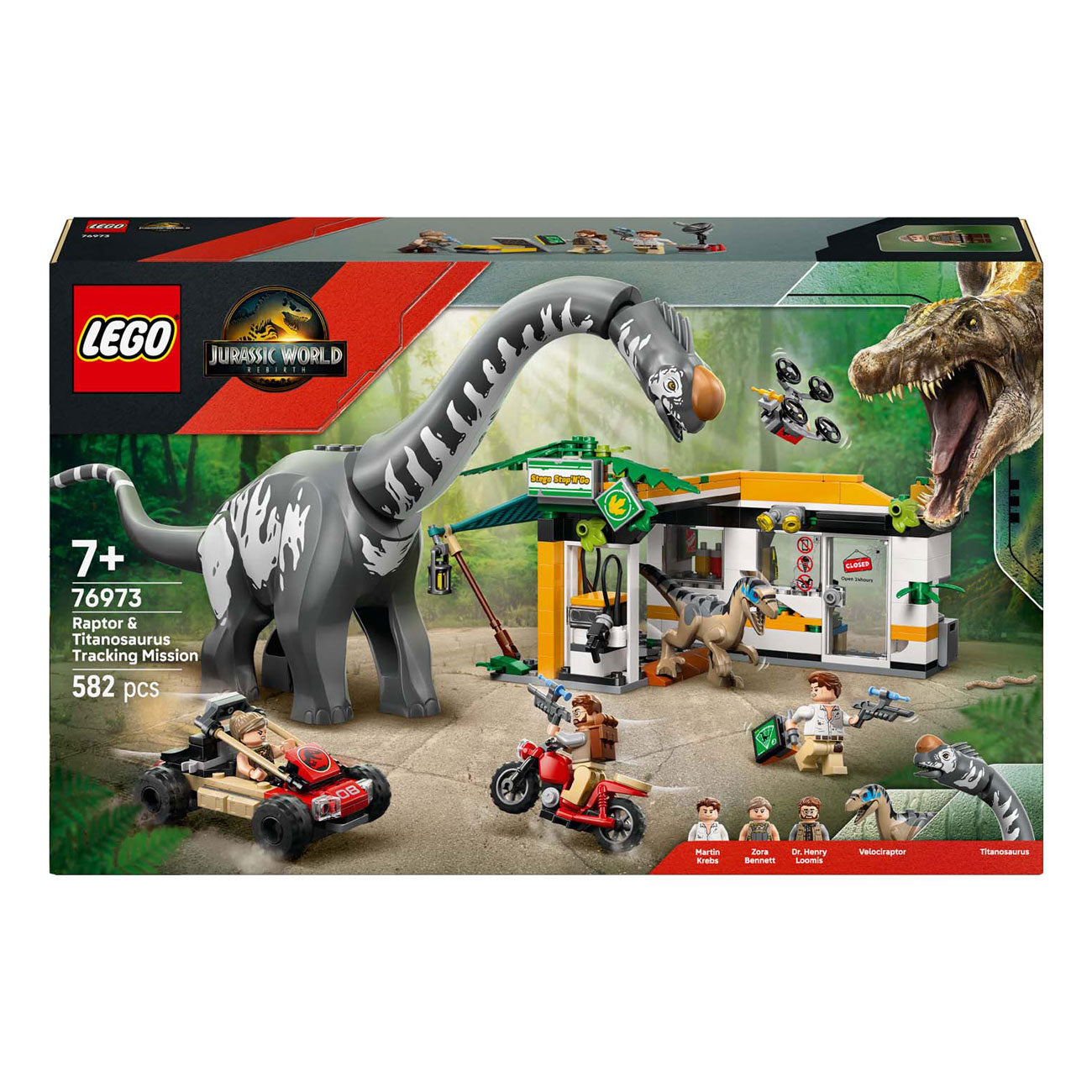 Lego Jurassic World 76973 Misión de investigación de Raptor y Titanosaurus