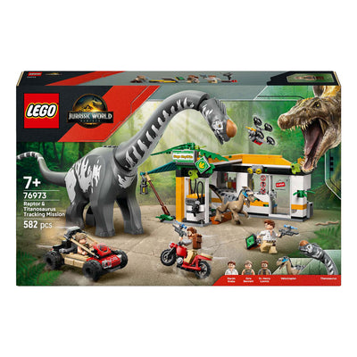 LEGO Jurassic World 76973 Raptor e Titanosaurus Investigation Mission