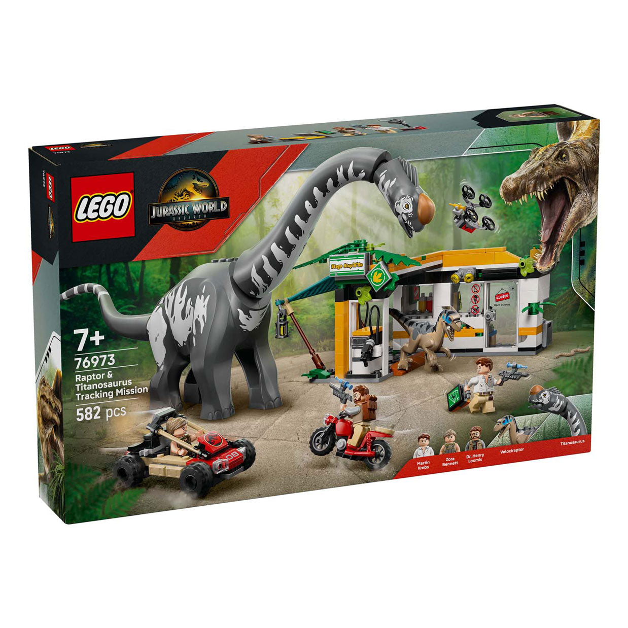 Lego Jurassic World 76973 Misión de investigación de Raptor y Titanosaurus