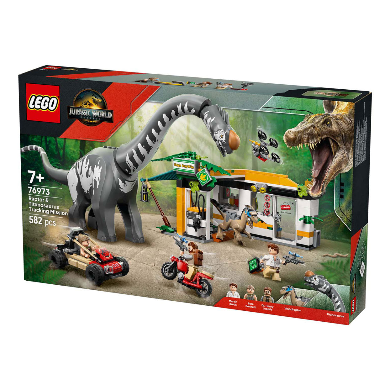 Lego Jurassic World 76973 Misión de investigación de Raptor y Titanosaurus