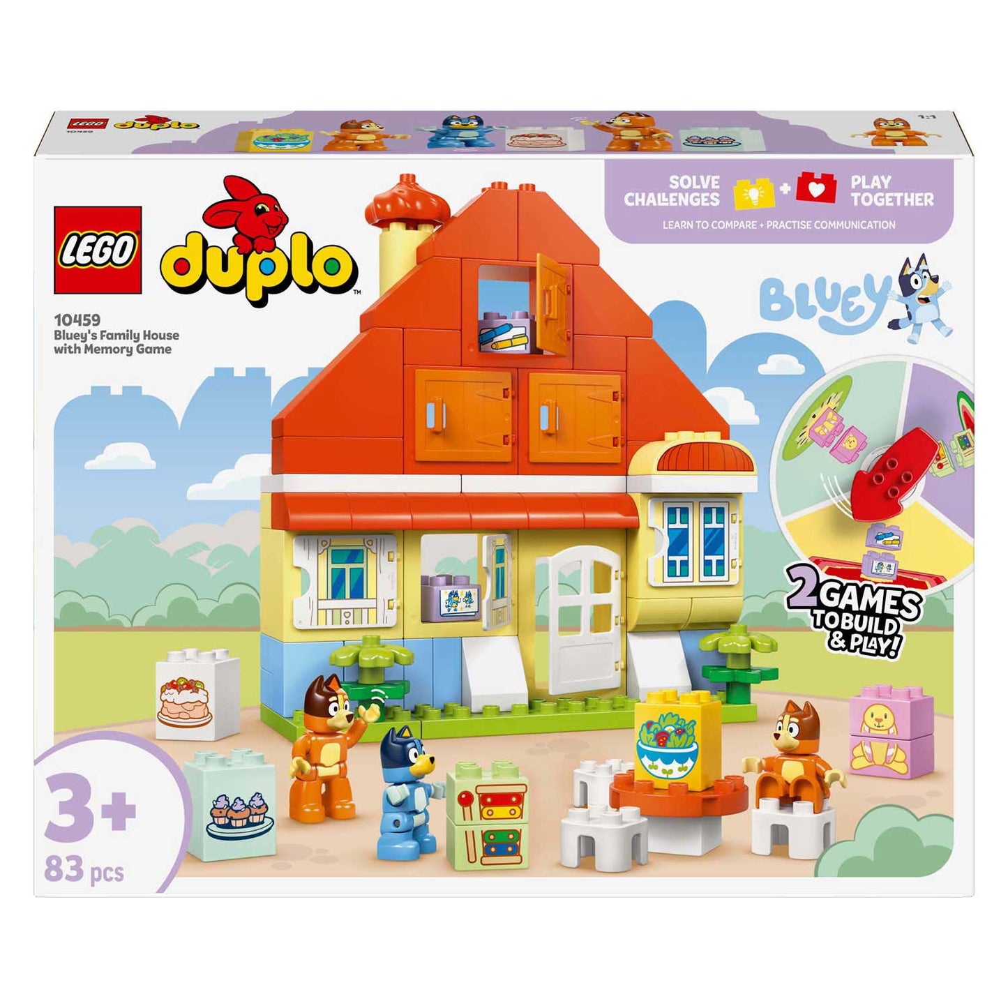 Lego Duplo 10459 Huis Van Bluey y su familia con juego de memoria