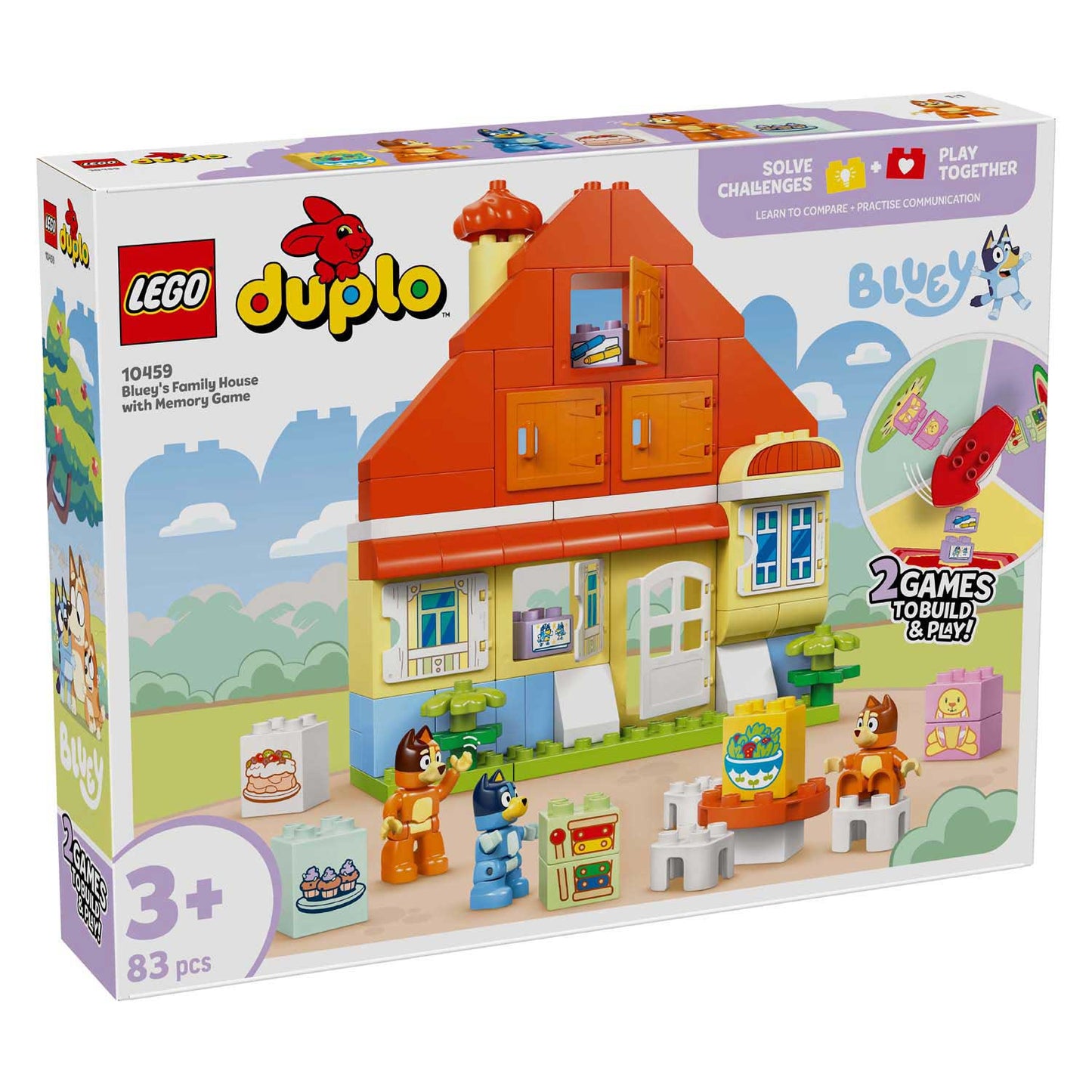 Lego Duplo 10459 Huis Van Bluey y su familia con juego de memoria