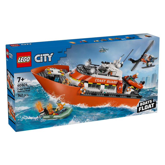 Lego city explorer 60504 barco de rescate de la guardia costera con helicóptero