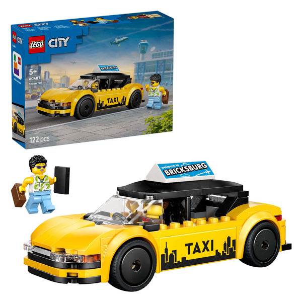 Lego city yellow taxi constructiespeelgoed