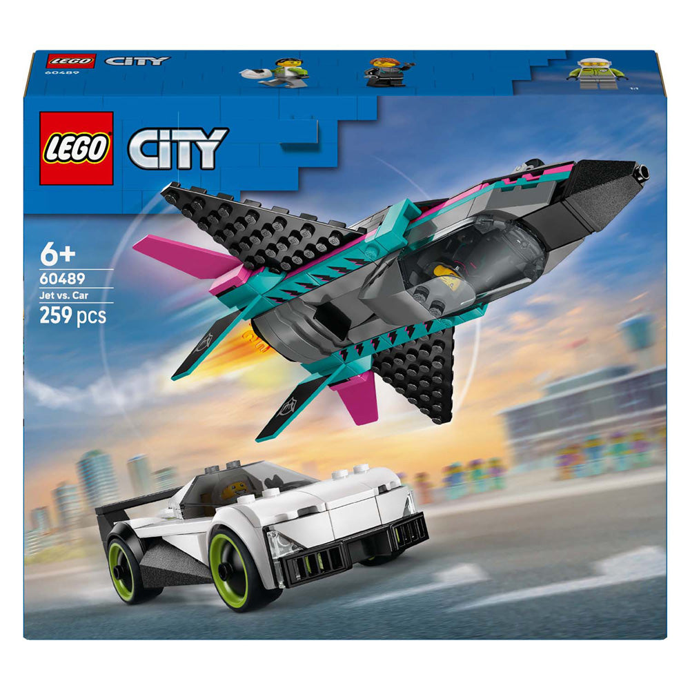 Lego city 60489 avión a reacción versus auto deportivo