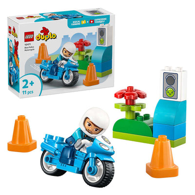 Lego 10471 Duplo Town Motocicletta Blu della Polizia | 2 pezzi