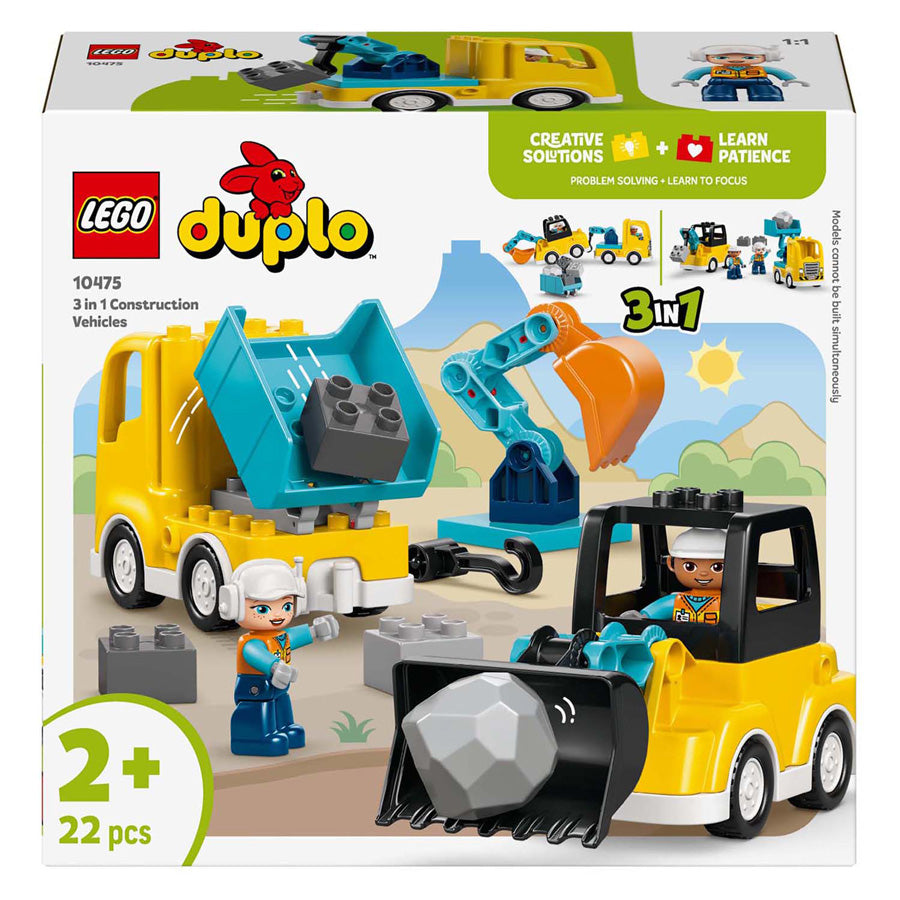 Lego Duplo Town 10475 Veicoli da cantiere 3in1